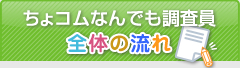 ちょコムなんでも調査員全体の流れ
